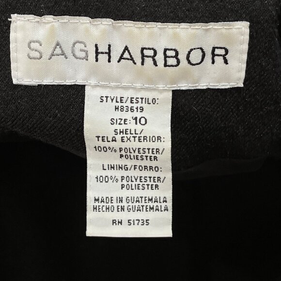Sag Harbor VTG Jacket Blazer Short Size 10 Black Women's - Picture 4 of 6